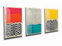 Wallity UDC15 - Set de 3 Lienzos Decorativos Multicolor